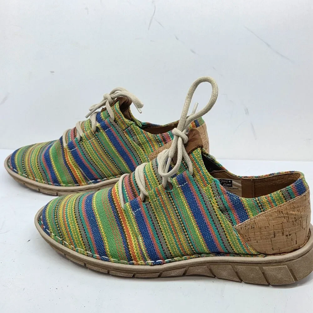 Tony Lama RACEY Multicolored Serape Womens Casual Shoes Size US 8 EUR 38 VGC